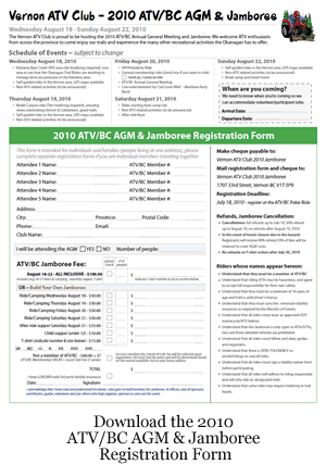 2010 atv/bc agm & jamboree registration form